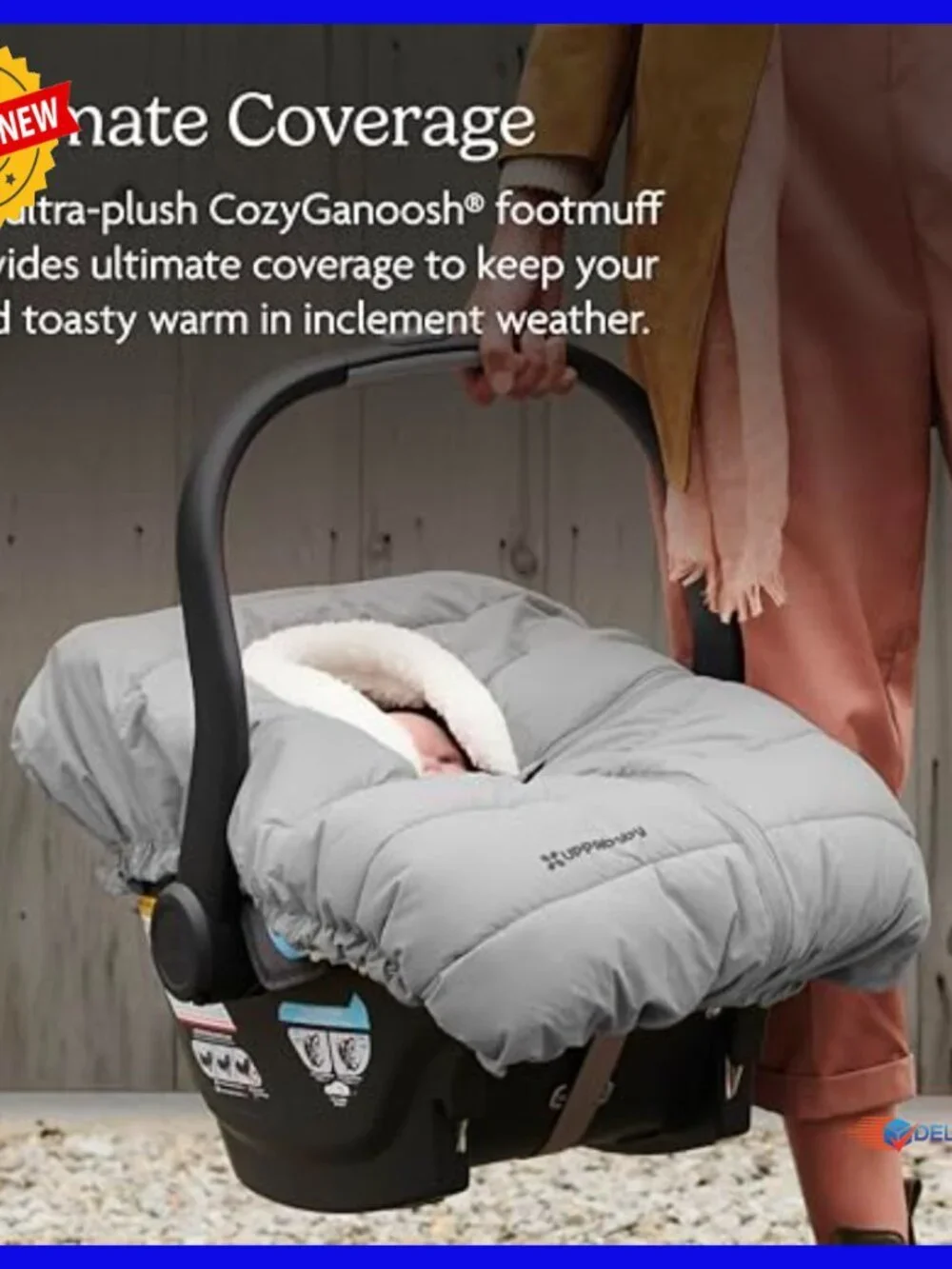 Ultra-Plush Infant Car Seat Cover, Weather-Proof Fleece Lining, Easy Attachment